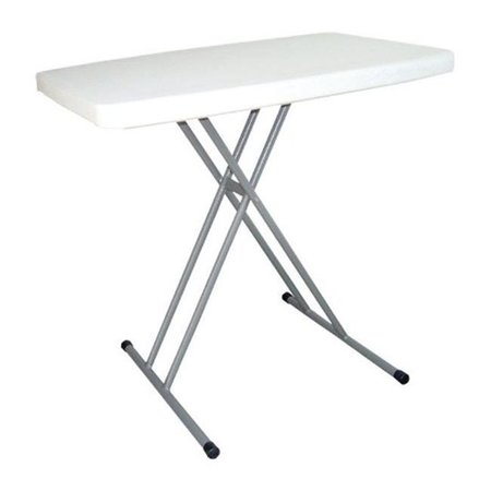 LIVING ACCENTS Living Accents PA1420 Blow Molded Tray Table - White 8399719